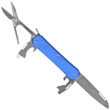 Fox Vulpis F4 Sky Blue Aluminum, Polished N690Co Pocket Knife (FX-VP130-F4 SB)