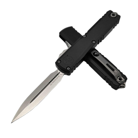 Microtech Ultratech Gen IV D/E OTF Knife Black Aluminum, Stonewashed M390MK by Tony Marfione (11224-10)