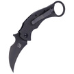 FOX Karambit Black Bird Black Carbon Fiber / Gray Titanium, Black ELMAX by Bastinelli (FX-591 TIC B)