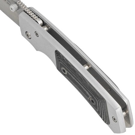 Muela PMC-7M Gray Aluminium / Black Micarta, Satin 440C knife