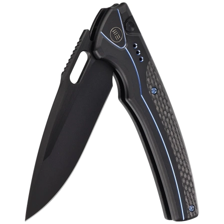 Nóż składany WE Knife Exciton LE No 044/205 Black Titanium / Twill Carbon Fiber, Two-Tone Black CPM 20CV (WE22038A-2)