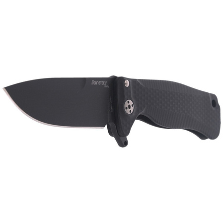 Nóż składany LionSteel SR22A Black Aluminum, Black Sleipner by Molletta (SR22A BB)