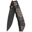 Nóż składany Spartan Blades Harsey Folder Golden Compass Black Titanium, Bronze HW, Black PVD MagnaCut by William W. Harsey (SF5GOLDENCOMPASS)