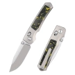 Remette RT-Aurora Knife Gray Titanium/Carbon Fiber, Manual Fine Grinding Satin/Pearlescent M390 (AURA-Y)