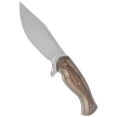 Fox Knife Eastwood Tiger Bronze Titanium/Ziricote Wood, Satin Elmax by Gudy Van Poppel (FX-106 TIZW)