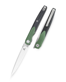 Bestechman Lanza OD Green/Black G10, Satin/Stonewashed 14C28N by Grzegorz Grabarski (BMK14C)
