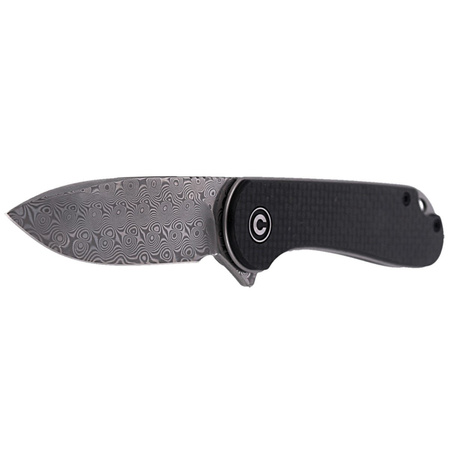 CIVIVI Knife Elementum Flipper Twill Carbon Fiber / Black G10, Damascus (C907DS)