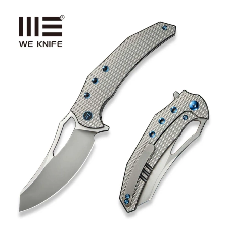 Nóż składany WE Knife Epaulette Titanium, Polished Bead Blasted M390 by Gavko Knives (WE24024-3)