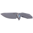 Kubey Nova Frame Lock Knife Gray 6AL4V Titanium, Beadblasted 14C28N (KB235F)
