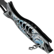 Martinez Albainox Fishing 3 Knife Key-ring Blue Aluminum, Black 3Cr13Mov (25145 BL)