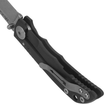 Nóż składany Spartan Blades Harsey Folder 3.25 Black PVD Titanium, Gray HW, Stonewashed MagnaCut by William W. Harsey Jr. (SF10SWPVD)