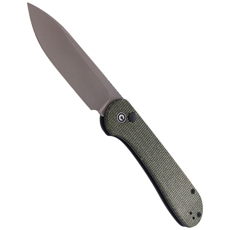Nóż CIVIVI Button Lock Elementum Dark Green Micarta, Gray Stonewashed (C2103C)