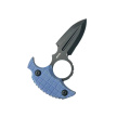 Kubey Cavy Pushdagger Blue Micarta, Blackwashed 14C28N by MUZI Design (KU403C)
