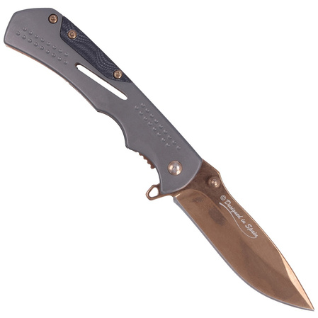 Martinez Albainox Knife Gray Aluminum, Copper Titanium 3Cr13MoV (18138)