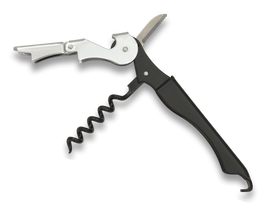 Corkscrew Top Cutlery 2 Steps Black Metal, Inox (21127)
