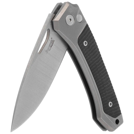 LionSteel Twain Gray Titanium / Black G10, Satin MagnaCut by Gianni Pauletta (TW GY GBK)