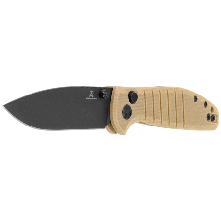 Bestechman Goodboy Jr. Knife Khaki G10, Black PVD D2 by Keanu Alfaro (BMK10F)