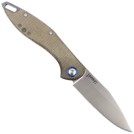 MKM Fara Green Canvas Micarta, Satin M390 by Lucas Burnley knife (MK MY01-GC)