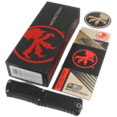 Microtech Combat Troodon Gen III S/E OTF Knife Black Aluminum, Stonewashed M390MK by Tony Marfione (1143-10)