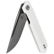 Bestechman Knife Dundee White G10, Grey Titanized / Satin D2 by Ostap Hel (BMK01G)