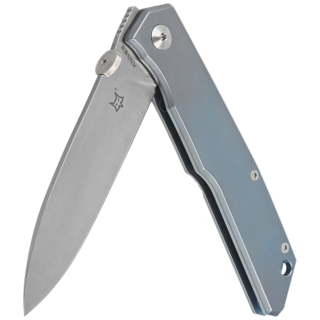 Fox The Sicilian Blue Titanium, Stonewashed N690 by Bob Terzuola Knife (FX-525 TI BL)