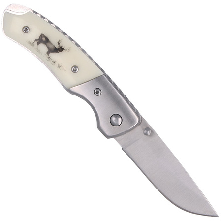 Nóż składany Martinez Albainox DeLuxe Deer White ABS, Satin Finish (19770)