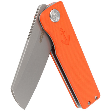 Kubey Knife Sailor Orange G10, Beadblasted AUS-10 by Sekira Sochi (KU317G)