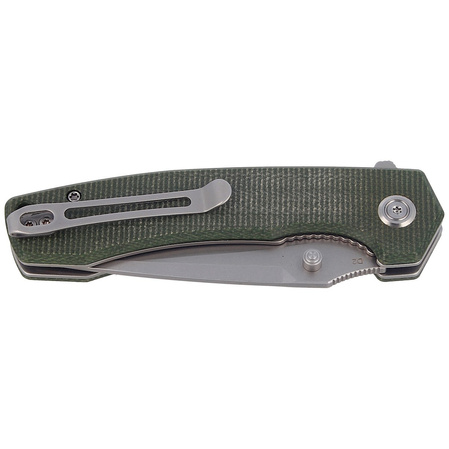 Nóż Kubey Knife Green Micarta, Bead Blasted D2 (KU901C)