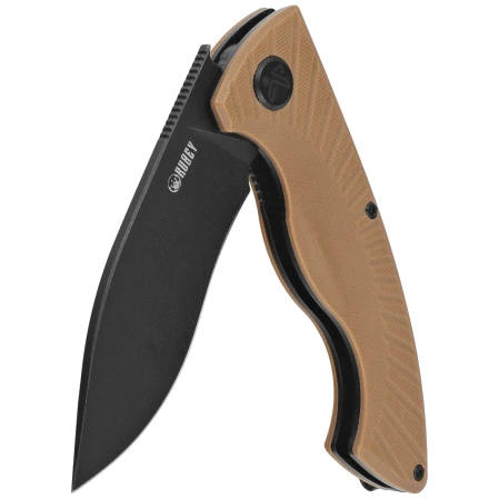 Nóż składany Kubey Timberwolf KU208H Tan G10, Blackwashed 14C28N