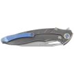 Nóż składany Rike Knife RK 1902 B/CF Titanium/Blue Carbon Fiber, Bead Blasted M390