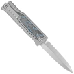 Nóż grawitacyjny Reate EXO-M OTF Gravity D/E Bead Blasted Titanium/Damascus Blue-Black G10, Satin Elmax