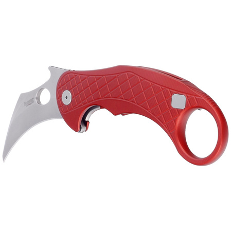 LionSteel L.E.One Knife Red Aluminum, Stonewashed MagnaCut by Emerson Design (LE1 A RS)