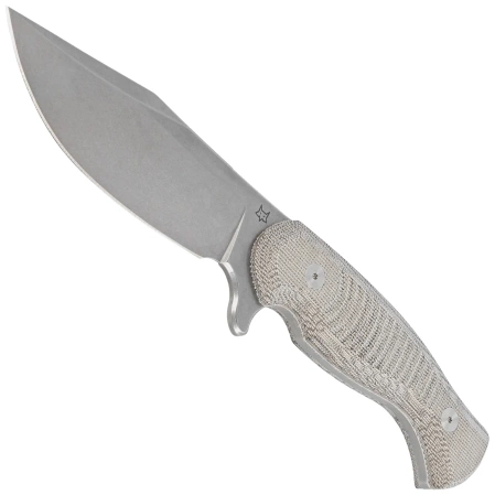 Fox Knife Eastwood Tiger OD Green Canvas Micarta, Stonewashed Niolox by Gudy Van Poppel (FX-106 MIOD)