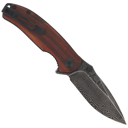 CIVIVI Pintail Cuibourtia Wood, Black Damascus (C2020DS-2)