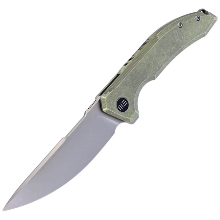 WE Knife Quixotic Green Titanium, Silver Bead Blasted CPM 20CV (WE21016-4)