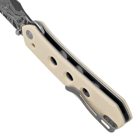 Nóż składany Civivi Vision FG Ivory G10, Damascus by Snecx Tan (C22036-DS1)