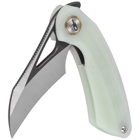 Bestech Bihai Jade G10, Grey DLC Stonewashed/Satin 14C28N by Ostap Hel Knife (BG53F)