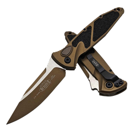 Nóż automatyczny Microtech Socom Elite Auto S/E Cerakote Burnt Bronze Aluminium, Cerakote Burnt Bronze M390 by Tony Marfione (160A-1UB-C19Z7)
