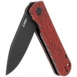 Nóż składany Kubey NEO Red / Black Damascus G10, Blackwashed AUS-10 by Keanu Alfaro (KU371F)