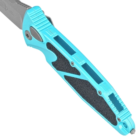 Nóż automatyczny Microtech Socom Elite Auto S/E Turquoise Aluminium, Apocalyptic M390 by Tony Marfione (160A-10APTQ)
