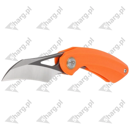 Bestech Bihai Orange G10, Grey DLC Stonewashed/Satin 14C28N by Ostap Hel Knife (BG53B-2)