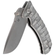 Fox Pro Hunter Black Yute Micarta, Stonewashed N690Co Knife (FX-130 MBSW)