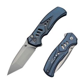 WeKnife Zentron Blue Titanium, Stonewashed M390 (WE24094-4)