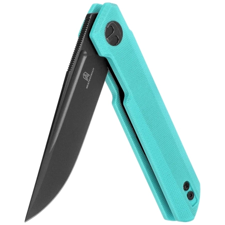 Nóż składany Bestechman Mini Dundee DD Light Blue G10, Grey PVD D2 by Ostap Hel (BMK08E)