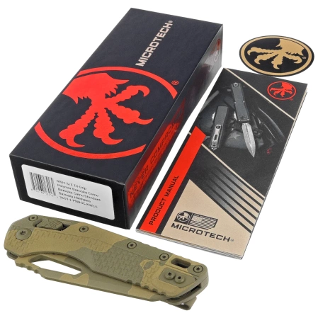 Nóż składany Microtech MSI S/E Ram-Lok Bazooka Camo Tri-Grip Polymer, Cerakote Bazooka Camo M390MK by Tony Marfione (210T-1PMBOC-X9Z10)