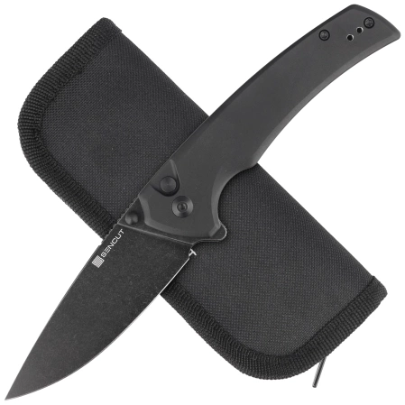 Sencut Serene Black Aluminium, Black Stonewashed D2 knife (S21022B-1)
