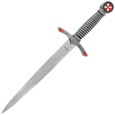 Sztylet templariuszy Decor Habitat Templar Dagger Black/Silver ABS, Satin (S0302)