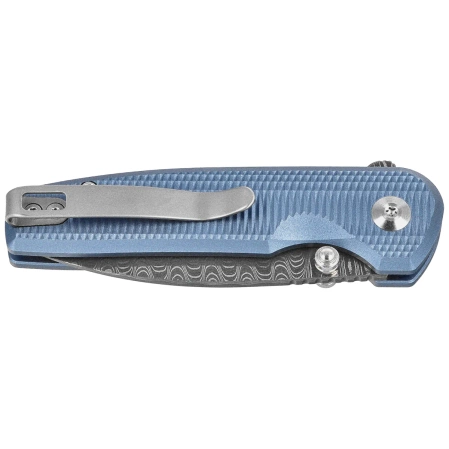 Civivi Mini Shakan Knife Blue Aluminum, Damascus (C20052F-DS1)