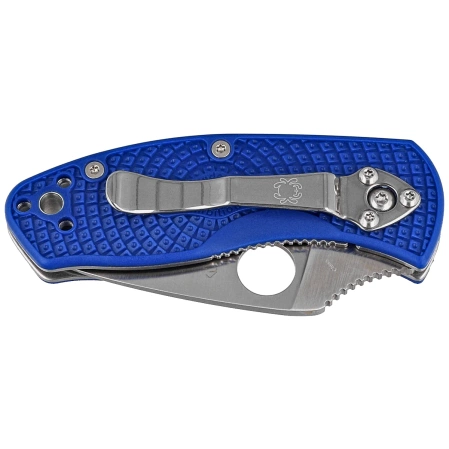 Spyderco Ambitious Lightweight Blue FRN, Satin Plain CPM S35VN (C148PBL)