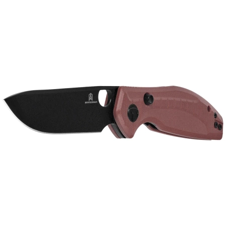 Bestechman Angry Owl Knife Brown G10, Black PVD D2 by Keanu Alfaro (BMK12D-2)